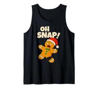 Oh Snap Gingerbread Man Funny Christmas Men Women Kids Camiseta sin Mangas