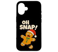 Oh Snap Gingerbread Man Funny Christmas Men Women Kids Carcasa para iPhone 16