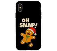Oh Snap Gingerbread Man Funny Christmas Men Women Kids Carcasa para iPhone X/XS