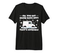 Oh, Tienes días de Nieve Libres, Divertido Empleado Postal de Correo navideño Camiseta Premium