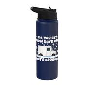 Oh, tienes días de nieve libres, divertido empleado postal de correo navideño Stainless Steel Insulated Water Bottle