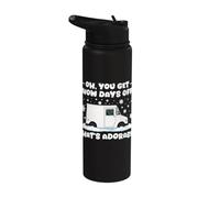 Oh, tienes días de nieve libres, divertido empleado postal de correo navideño Stainless Steel Insulated Water Bottle