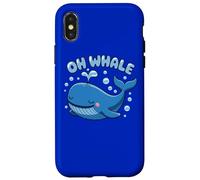 Oh Whale Juego de Palabras Ocean Orca Sea Aquarium Cute Funny Animal Carcasa para iPhone X/XS