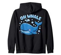 Oh Whale Juego de Palabras Ocean Orca Sea Aquarium Cute Funny Animal Sudadera con Capucha