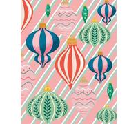 Oh What Fun! A Retro Christmas Notebook for Holiday Notes, Lists & Cheerful Plans: A Maximalist Vintage Holiday Journal | 8x11 Inch College-Ruled ... Retro Ornaments on Candy Stripe Background