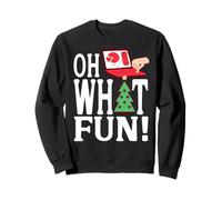 Oh What Fun Humor Navideño de Oficina y Laptop Sudadera