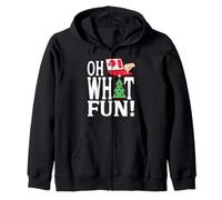 Oh What Fun Humor Navideño de Oficina y Laptop Sudadera con Capucha