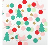 Oh What Fun It Is To Be One - Confeti de Navidad, decoración de fiesta de vacaciones, confeti de trineo de Navidad, confeti verde para árbol de Navidad