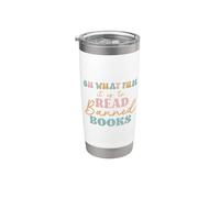 Oh What Fun it is to Read Banned Books and Coffee Fight Evil Vaso térmico de acero inoxidable de doble pared
