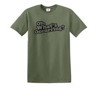 Oh What's Occuring - Camiseta para hombre, diseño de broma divertida, Camiseta verde militar con estampado negro, 4XL
