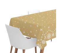 OH YEAH - 1 Rollo Mantel Navidad Destellos - Winter Oro - 1,20 x 5 cm - Decoración Mesa - Mesa Decoración Oro - Decoración Navidad - DISEÑO ÚNICO