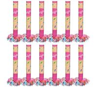 OH YEAH - 12 Unidades - Cañón Confeti Multicolor Papel - 50 cm - Fiestas y Celebraciones - Ideal para Bodas, Cumpleaños, Eventos y Despedidas - Gran Potencia de Alcance - FÁCIL DE USAR