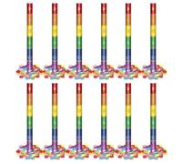 OH YEAH - 12 Unidades - Cañón Confeti Multicolor Papel - 50 cm - Fiestas y Celebraciones - Ideal para Bodas, Cumpleaños, Eventos y Despedidas - Gran Potencia de Alcance - FÁCIL DE USAR