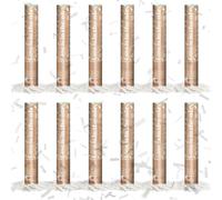 OH YEAH - 12 Unidades - Cañón Confeti Tiras Blancas - 30 cm - Fiestas y Celebraciones - Ideal para Bodas, Cumpleaños, Eventos y Despedidas - Gran Potencia de Alcance - FÁCIL DE USAR