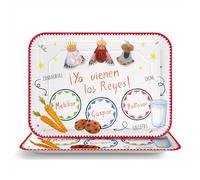 OH YEAH - 2 Unidades Bandeja Rectangular Reyes Magos Cartón Desechable 25 x 34 cm - Decoración Temática Navideña de la Noche de Reyes Magos - Diseño Festivo Navideño - Celebración Noche de Reyes