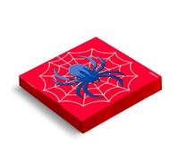 OH YEAH - 20 Unidades - Servilleta Desechable Fiesta Spider - 33x33 cm - Platos, Vasos, Servilletas - Decoración Mesa Cumpleaños Infantil - Diseño Rojo con Arañas - Celebraciones y Fiestas Temáticas