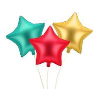 OH YEAH - 3 Globos Estrella Metalizado - Globo Foil - Apto Helio - Decoración Reyes Magos - Globo fiesta - Decoración Navidad - Reyes Magos - DISEÑO ÚNICO