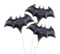OH YEAH - 3 unidades Globo Foil Murciélago Halloween - 126 cm - Decoración Terror - Globo Foil Negro - Accesorios Decoración Pared Halloween - FÁCIL DE HINCHAR