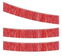 OH YEAH - 3 Unidades - Guirnaldas Flecos Metalizada 20 x 150 cm - Decoración Cumpleaños, Boda, Navidad, Halloween, Carnaval, Bodas (Rojo)