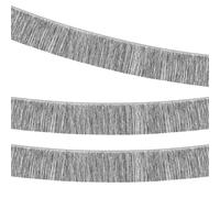 OH YEAH - 3 Unidades - Guirnaldas Flecos Metalizada 20 x 150 cm Plata - Decoración Cumpleaños, Boda, Navidad, Halloween, Carnaval, Bodas