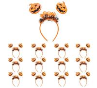 OH YEAH - 6 Diademas Halloween Infantiles Calabazas con Muelle - Complementos para Disfraces - Accesorios Halloween Niños - Diademas Infantiles - TERRORIFICAMENTE DIVERTIDAS