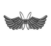 OH YEAH - Alas Ángel Negras Globo Foil Halloween Disfraz - 103 x 50,5 cm (41") - Accesorios Cosplay, Carnaval y Decoración Fiestas - Complementos Vampiro, Diablesa, Ángel Caído - Decoración Eventos