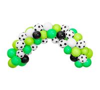 OH YEAH - Arco de Globo para Fiestas Fútbol - Globos de Cumpleaños - Globos Blanco Verde Negro - Decoración Cumpleaños - Kit 40 Unidades 2,5m Globo Cumpleaños - FÁCIL MONTAJE