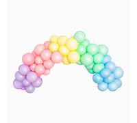 OH YEAH - Arco de Globo para Fiestas - Globos de Cumpleaños - Globos Lavanda Amarillo Verde Rosa Pastel Azul Pastel - Decoración Cumpleaños - Kit 40 Unidades 2,5m Globo Cumpleaños - FÁCIL MONTAJE