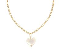 OH YEAH - Collar Corazón Nácar Regalo San Valentín - El Día de San Valentín, Accesorios para Boda, San Valentín o Fiesta Temática - REGALO ÚNICO (Collar Corazón Nacar)