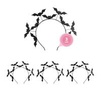 OH YEAH - Diadema Halloween - Accesorio Disfraz Bruja, Catrina, Hechicera o Demonio - Decoración con Murciélagos - Ideal para Fiestas, Día de Muertos y Sesiones de Fotos