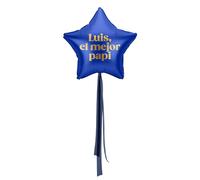 OH YEAH - Estrella XL Personalizada Día del Padre - Nombre PERSONALIZADO - 91 cm - Apto Helio - Globo Personalizado - Detalle Original y Elegante - Detalle Especial - ELIGE NOMBRE (Azul Marino)