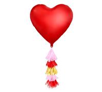 OH YEAH - Globo Foil Corazón 75 cm + Tassel - Decoración Globos San Valentín - Globos de Corazones Rojos - Adornos San Valentín - Día de los Enamorados - APTO HELIO
