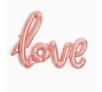 OH YEAH - Globo Foil Love Oro Rosa - 102 cm - Decoración Globos San Valentín - Adornos San Valentín - Globo Palabra Love - Día de los Enamorados - FÁCIL MONTAJE