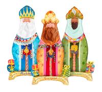 OH YEAH - Globo Foil Reyes Magos - 110 cm - Decoración Navideña - Celebraciones Familiares, Escolares y Escaparates - Roscón de Reyes - Eventos Navideños