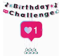 OH YEAH - Piñata Cumpleaños Infantil Music con Guirnalda - Piñata de Cumpleaños Grande - Decoración Fiestas Infantiles - Guirnalda Music 6 m - Piñata Music 45x45x5 cm - FÁCIL MONTAJE