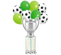 OH YEAH - Piñata de Cumpleaños Copa Fútbol 42 x 50 cm + Set Globos Fútbol 30cm - Decoración Fiestas Infantiles - Piñatas Grandes para Rellenar con Juguetes y chuches - FÁCIL DE RELLENAR