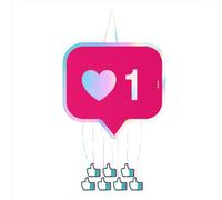 OH YEAH - Piñata de Cumpleaños Music Grande - Decoración Fiestas Infantiles Niño y Niña - Iridiscente - Piñatas Grandes para Rellenar con Juguetes y chuches - FÁCIL DE RELLENAR