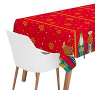 OH YEAH - Rollo Mantel Papel Navidad - Estampado Reyes Magos - 1,2 x 5 m - Decoración Mesa - Mantel Rectangular - Acabado Brillo (Rollo Mantel Rojo)