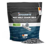 OH3 Fitgadgets Cera caliente para cadena de bicicleta, 500 g, pellets - Hot Melt Chain Wax con grafito y sulfuro de tungsteno, lubricante de cera para bicicleta de carretera, MTB y Gravel - Fabricado