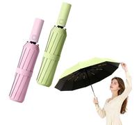 OHAANYY Paraguas resistente a las tormentas, paraguas de bolsillo grande para hombre y mujer, paraguas invertido, 24 costillas, automático de encendido y apagado, compacto, diámetro 120 cm, Rosa *1+