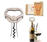 OHAANYY Sacacorchos de Dos Puntas (Ah-So) para Vinos Vintage, Abrebotellas 3 en 1 con Abrecervezas, Acero Zinc Cromado, Ideal para Corchos Frágiles y Antiguos (Wine Opener-Diamond1)