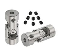 Ohamtes 2 piezas de diámetro del eje de 3 mm a 5 mm acoplamiento universal giratorio eje de dirección universal acoplador de junta en U