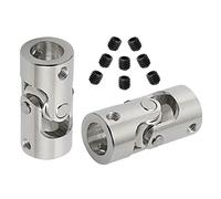 Ohamtes 2 piezas de diámetro del eje de 6 mm a 8 mm acoplamiento universal giratorio eje de dirección universal acoplador de junta en U