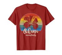 Ohana Significa Familia Camiseta Vintage Hawaiana T-Shirt Regalos Camiseta, Hombre, Arándano, S