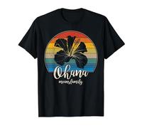 Ohana Significa Familia Camiseta Vintage Hawaiana T-Shirt Regalos Camiseta, Hombre, Negro, S