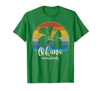 Ohana Significa Familia Camiseta Vintage Hawaiana T-Shirt Regalos Camiseta, Hombre, Verde Kelly, XXL