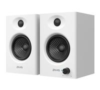 OHAYO 60W Altavoces autoamplificados, Bluetooth 5.3 y múltiples entradas (USB/RCA/AUX). Ideales para Gaming inmersivo en PC, música, DJ y Tocadiscos. Sistema estéreo 2.0 para Escritorio, 1 par, Blanco