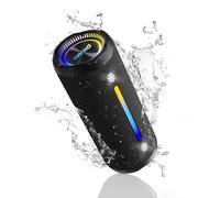 OHAYO Altavoz Bluetooth Portátil 25W Potente con Doble Controlador, Luces LED, 24H Duración, Bass Boost e Impermeable IPX7