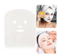OHEETU 100 máscaras faciales de gasa precortadas grandes de 12 x 10 pulgadas, almohadillas de gasa de red blanca natural, cuidado facial suave para tratamientos faciales de spa, salón de belleza y