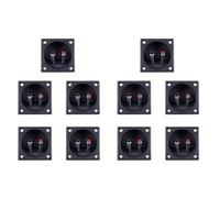 Ohewiiuk 10X Copa del Terminal Caja de Altavoz Tipo de Borne Doble Forma Cuadrada Negro